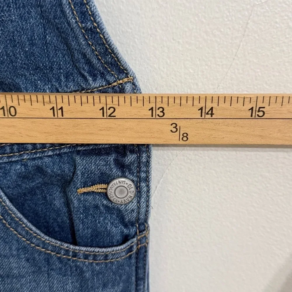 OLD NAVY Denim Overalls Girls Size 6-7 Small Adjustable Straps Kids